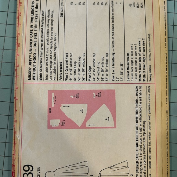 Cloak Pattern EUC - Picture 2 of 2